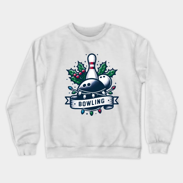 Bowling Christmas Crewneck Sweatshirt by Moniato
